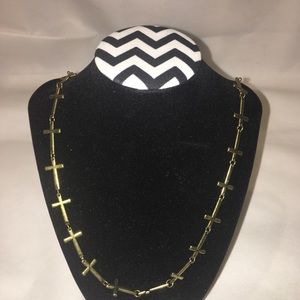 Extra long cross chain necklace